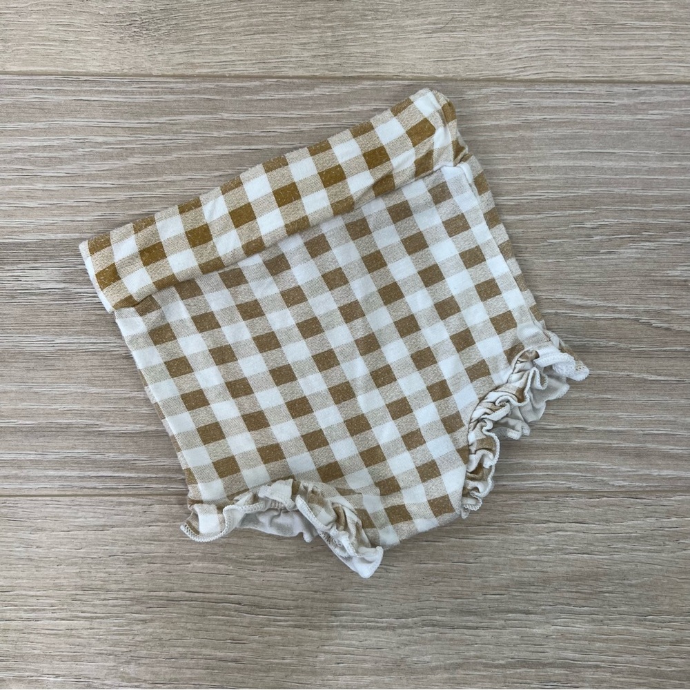Spearmint Love Yellow Gingham Bamboo Bummies Shorts